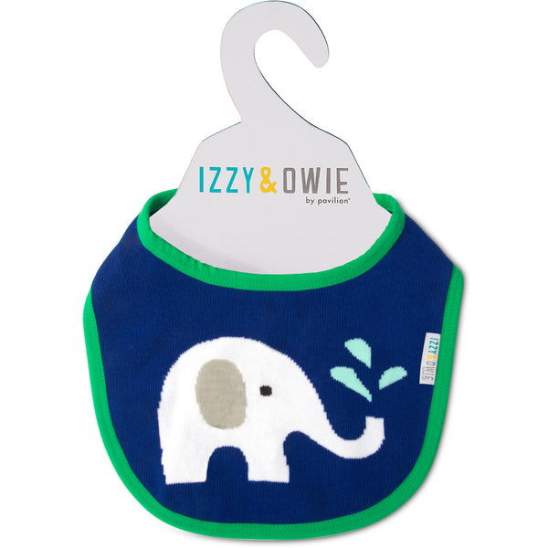 Pavilion Gift Company Blue & Green Elephant Baby Bib