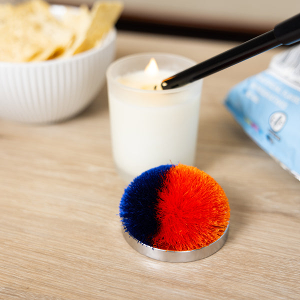 Pavilion Gift Company Blue & Orange 2.75" Pom Pom Lid