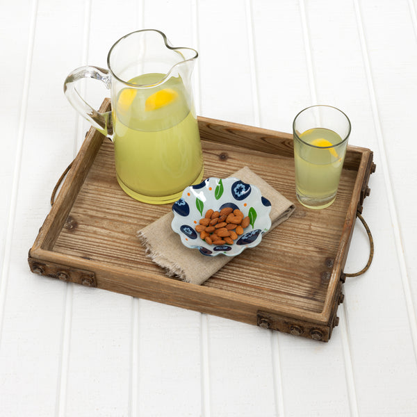 Pavilion Gift Company Blueberries 6" Glass Bowl