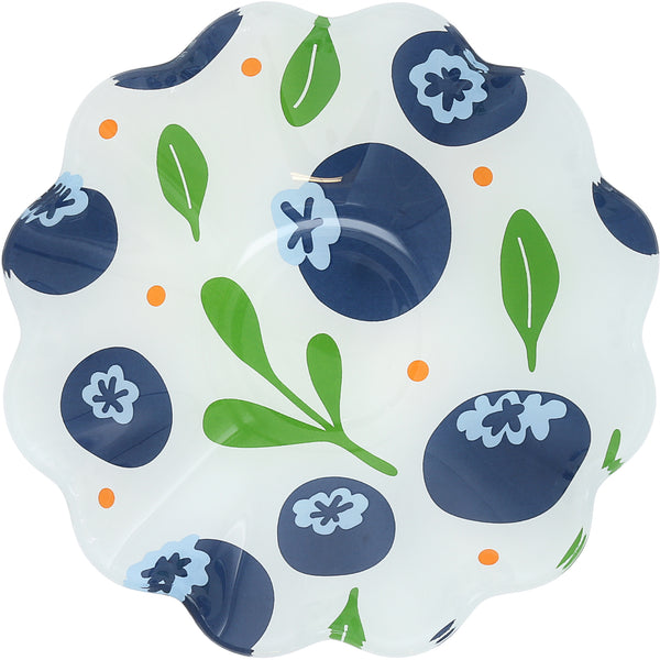 pavilion gift company Blueberries 6" Glass Bowl