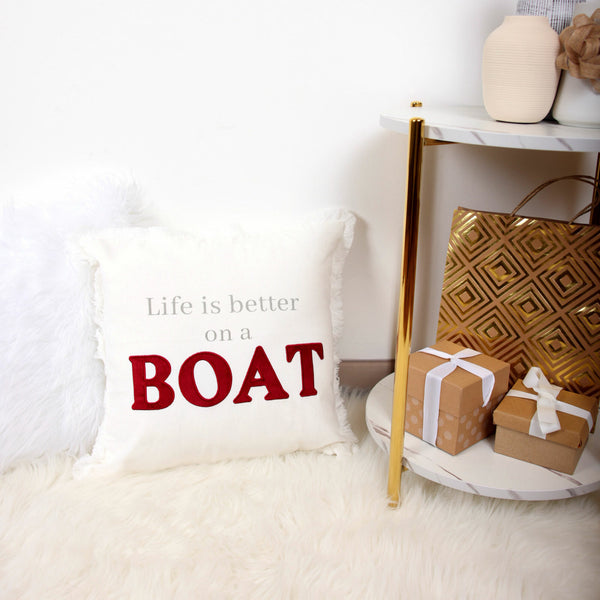 Pavilion Gift Company Boat 18" Throw Pillow Cover