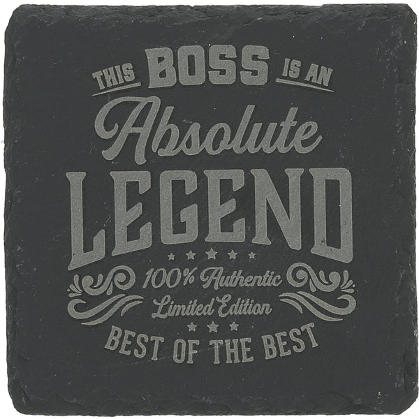 pavilion gift company Boss 4" Slate Coaster