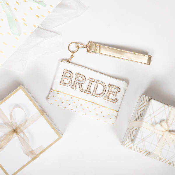 Pavilion Gift Company Bride 8" X 5" Canvas Wristlet