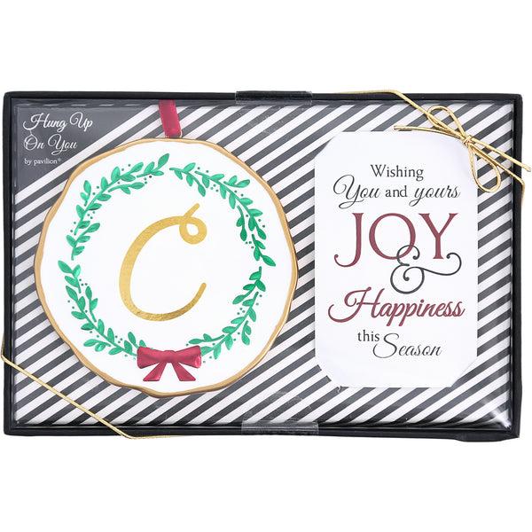 pavilion gift company C 4" Monogram Ornament