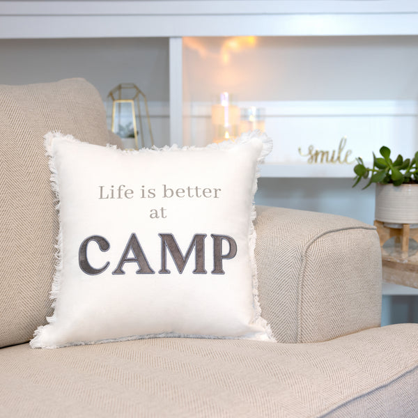 Pavilion Gift Company Camp 18" Throw Pillow Cover