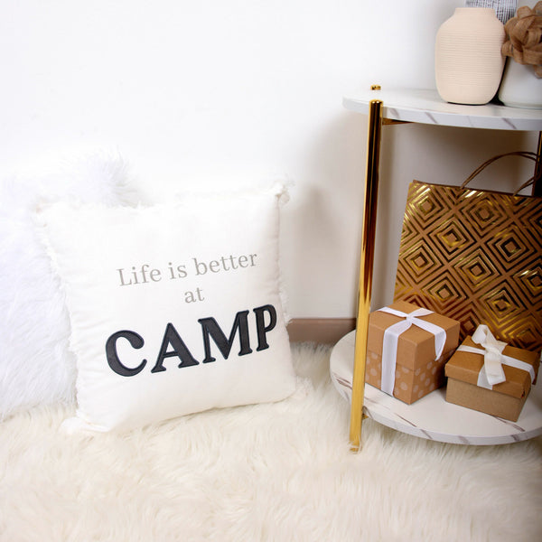 Pavilion Gift Company Camp 18" Throw Pillow Cover