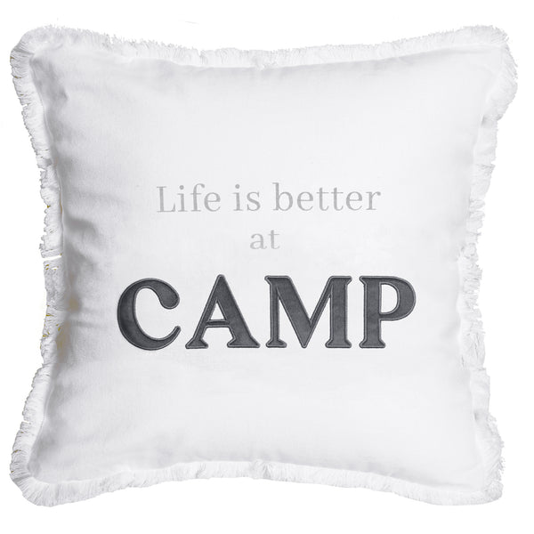 pavilion gift company Camp 18" Throw Pillow Cover