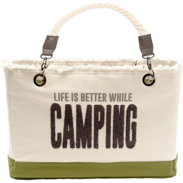 pavilion gift company Camping 21" x 12" Canvas Tote