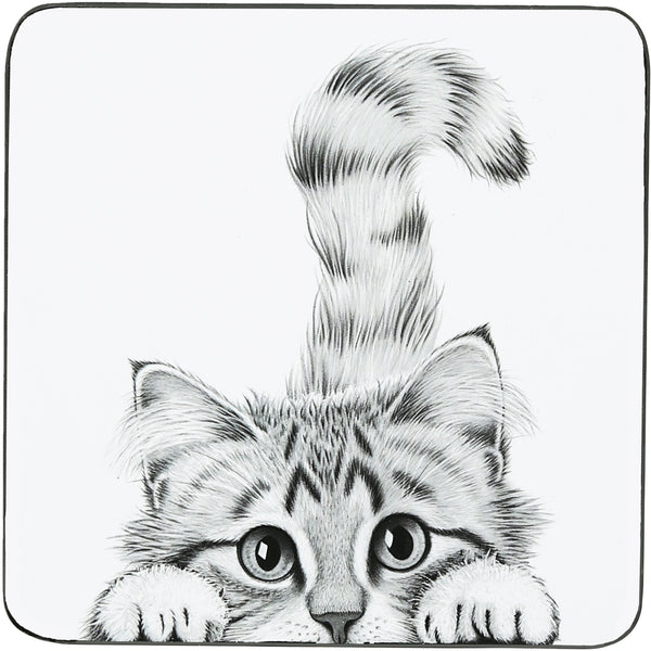pavilion gift company Cat 4.25" Coaster