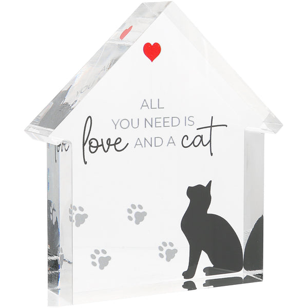 pavilion gift company Cat 4" Acrylic House Plaque