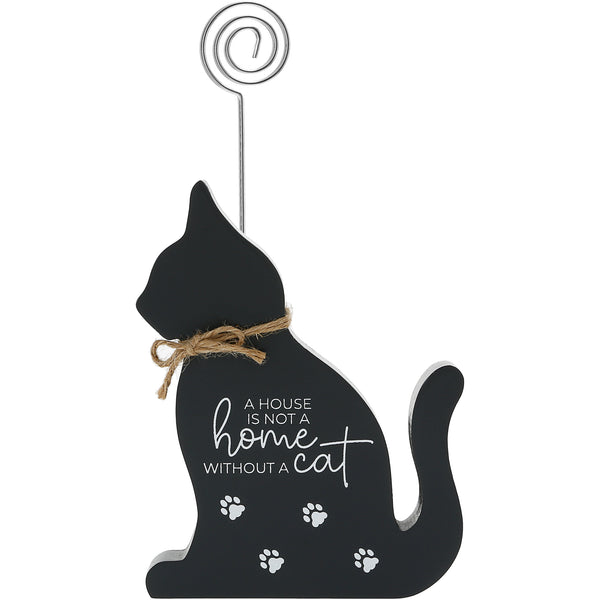 pavilion gift company Cat 6" Plaque with Photo Clip