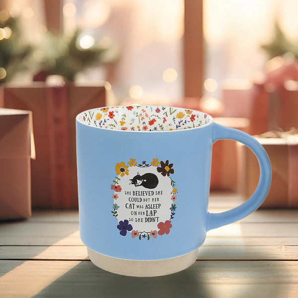 Pavilion Gift Company Cat Asleep 18 Oz Mug