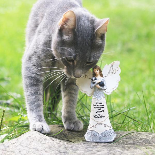 Pavilion Gift Company Cat Mom 6" Angel Holding Cat