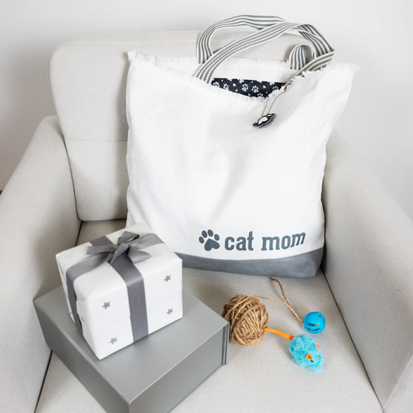 Pavilion Gift Company Cat Mom Canvas Tote Bag