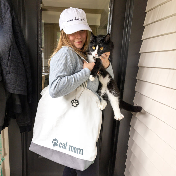 Pavilion Gift Company Cat Mom Canvas Tote Bag