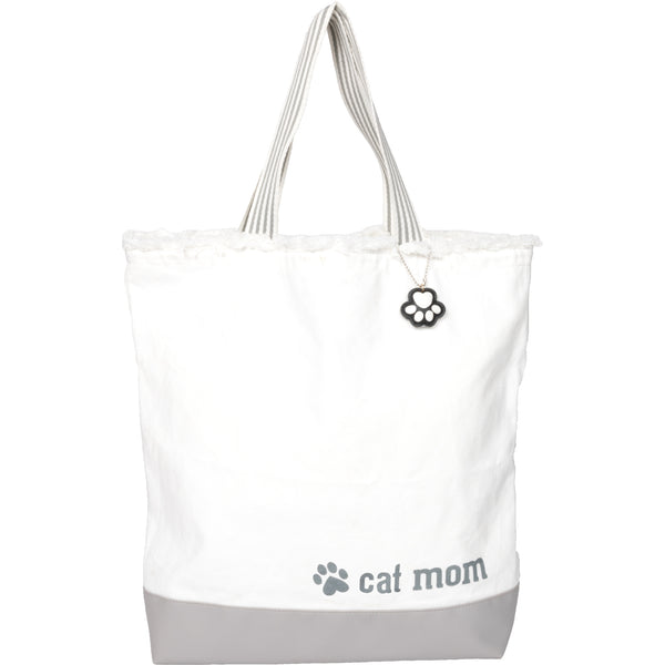 pavilion gift company Cat Mom Canvas Tote Bag