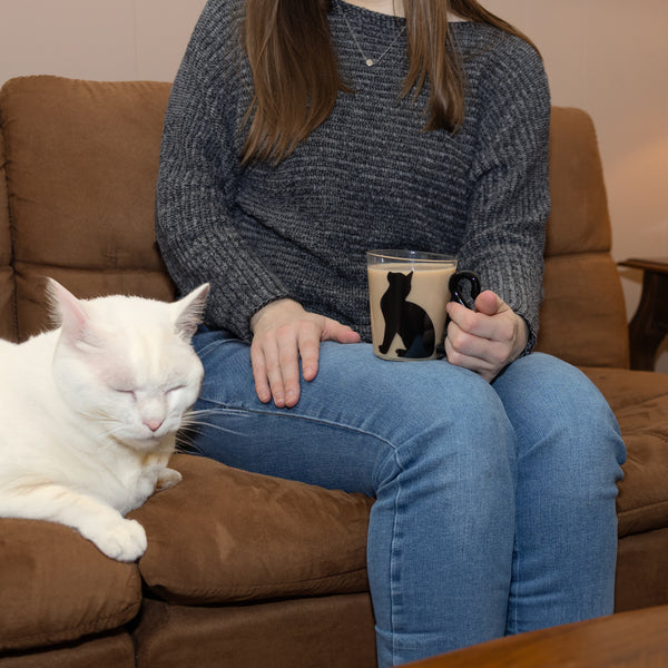 Pavilion Gift Company Cat Sitting 12 Oz Glass Cup