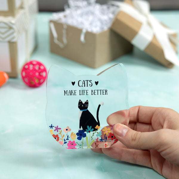 Pavilion Gift Company Cats 3.5" Acrylic Cat Plaque