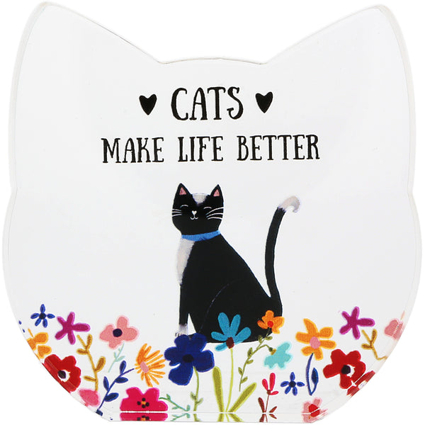 pavilion gift company Cats 3.5" Acrylic Cat Plaque