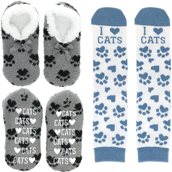 pavilion gift company Cats Slipper Sock Gift Set