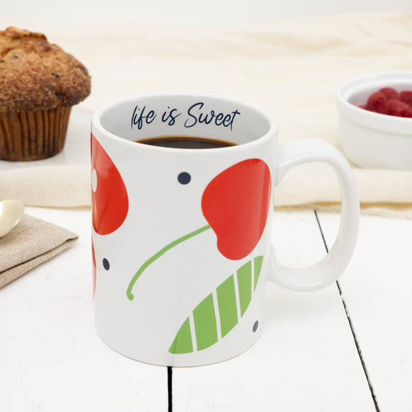 Pavilion Gift Company Cherries 18 Oz Mug