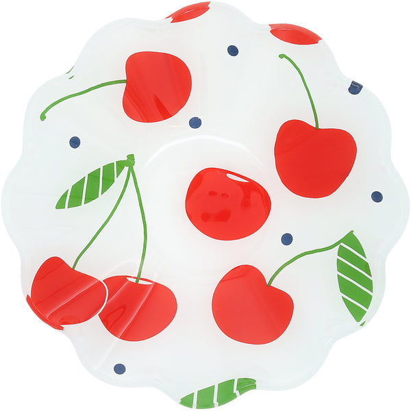 pavilion gift company Cherries 6" Glass Bowl