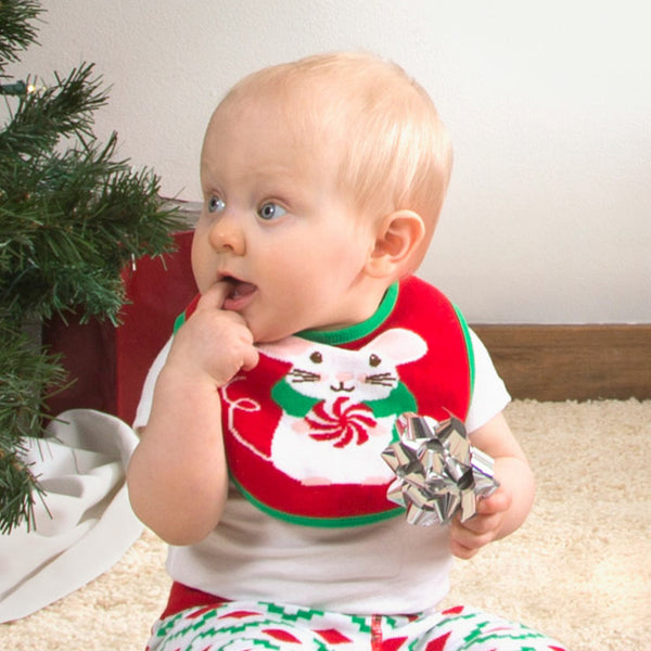 Pavilion Gift Company Christmas Mouse Baby Bib