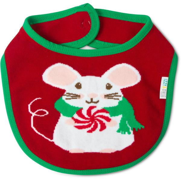 pavilion gift company Christmas Mouse Baby Bib
