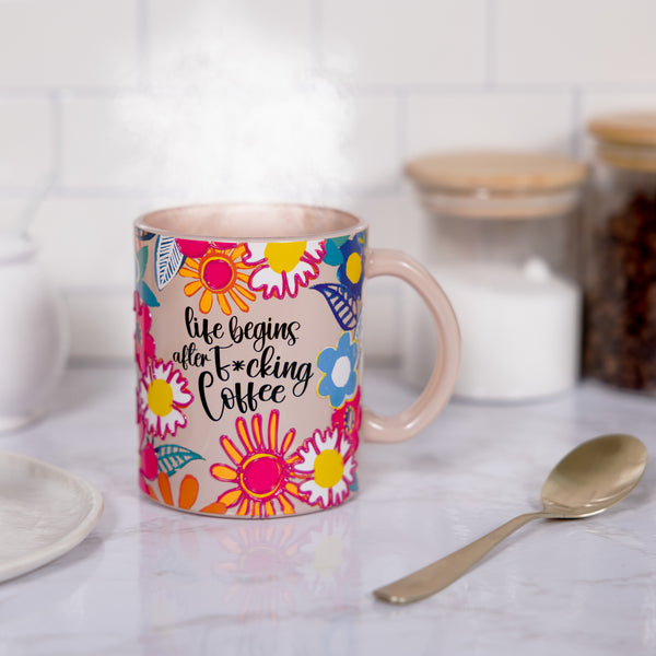 Pavilion Gift Company Coffee 18 Oz Glass Mug
