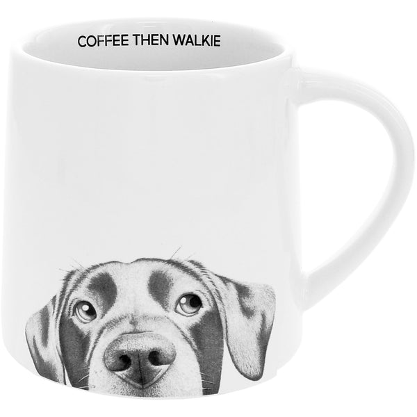 pavilion gift company Coffee Then Walkie 17 oz Mug
