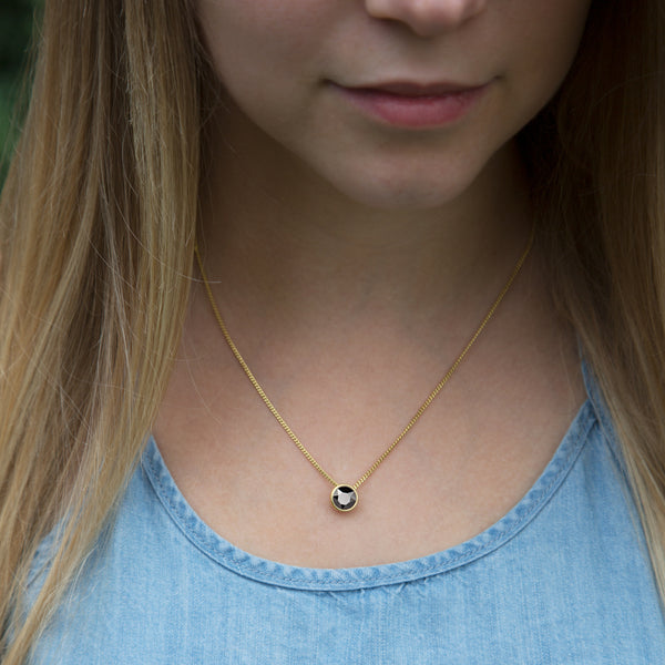 Pavilion Gift Company Courage Jet 16"-17.5" Necklace
