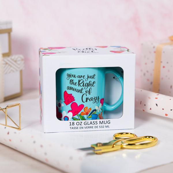 Pavilion Gift Company Crazy 18 Oz Glass Mug