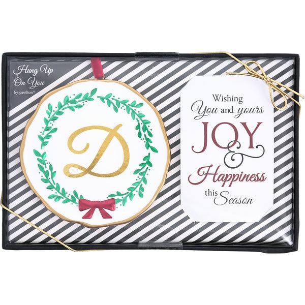 pavilion gift company D 4" Monogram Ornament