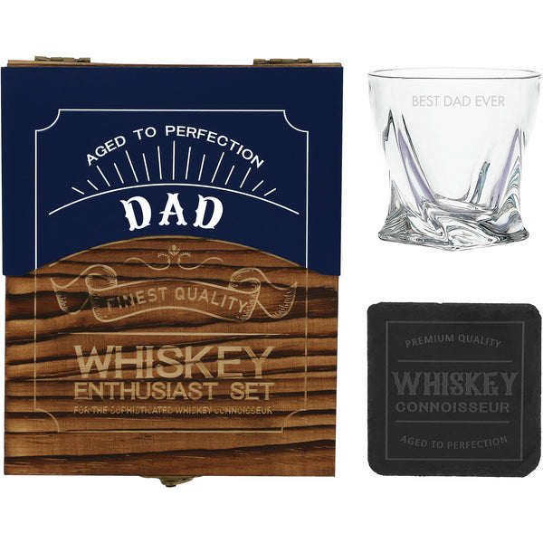 pavilion gift company Dad Rocks Glass Gift Box