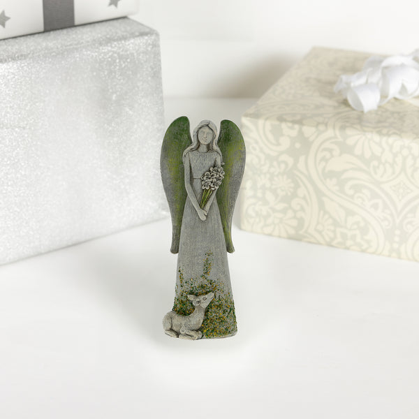 Pavilion Gift Company Deer 7.25" Angel With Deer