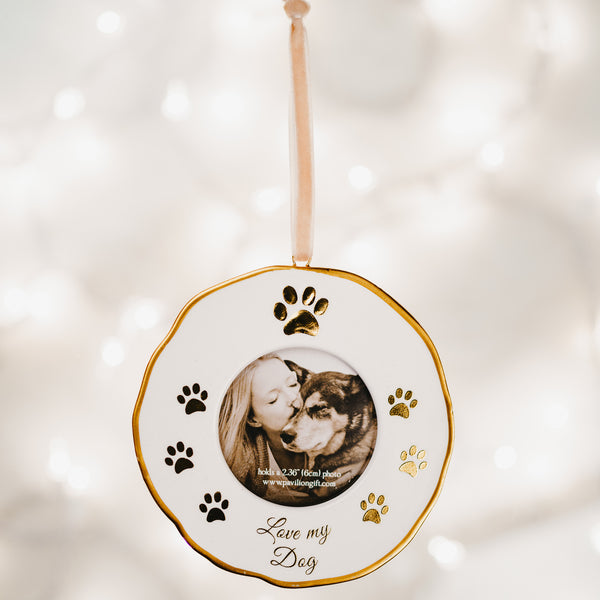 Pavilion Gift Company Dog 4" Photo Frame Ornament