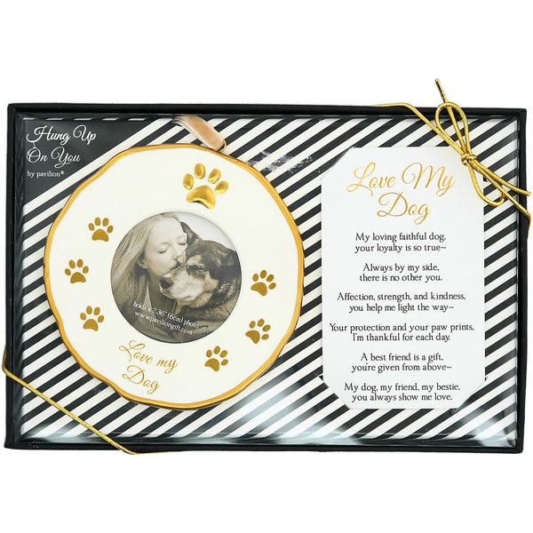 pavilion gift company Dog 4" Photo Frame Ornament