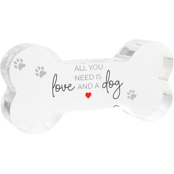 pavilion gift company Dog 5.5" Acrylic Bone Plaque