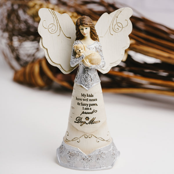 Pavilion Gift Company Dog Mom 6" Angel Holding Dog