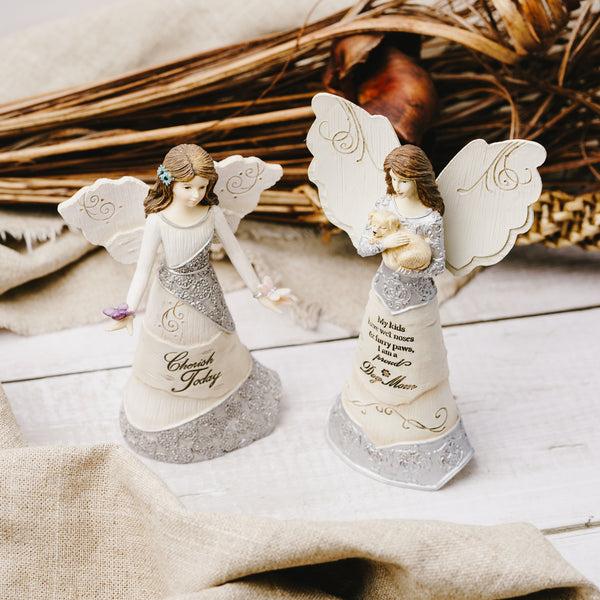 Pavilion Gift Company Dog Mom 6" Angel Holding Dog