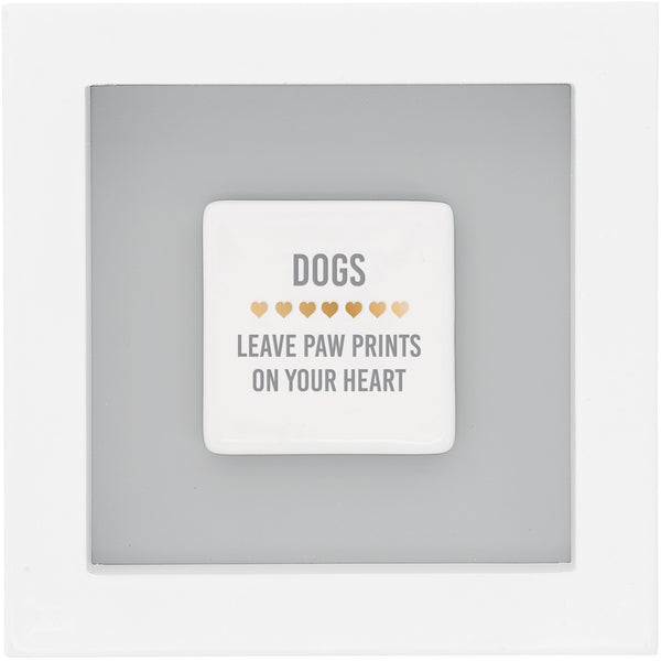 pavilion gift company Dog Pawprints 4.75" Plaque