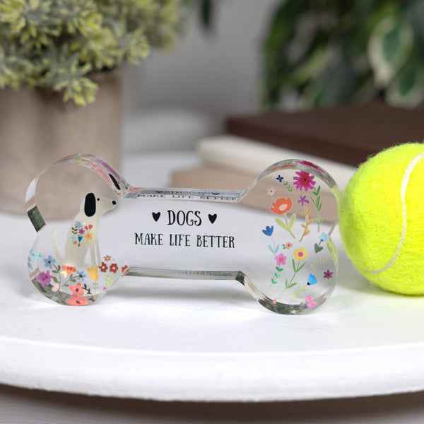 Pavilion Gift Company Dogs 5.5" Acrylic Bone Plaque