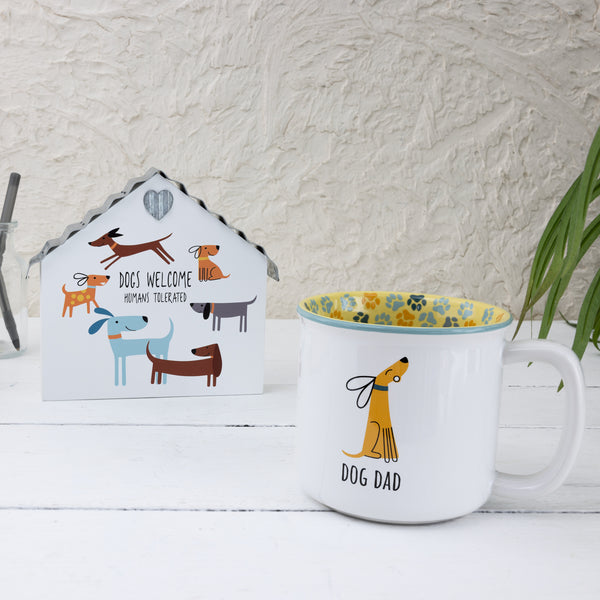 Pavilion Gift Company Dogs Welcome 6" MDF Plaque