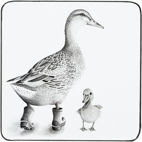 pavilion gift company Ducks 4.25" Coaster