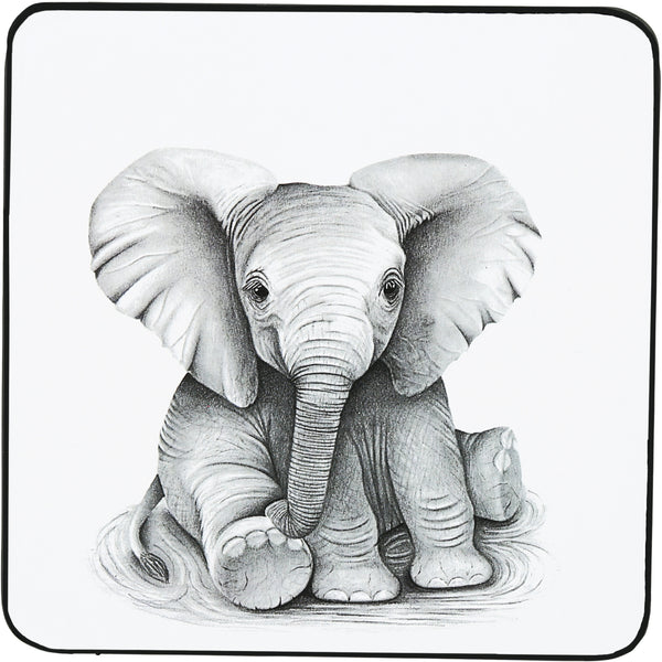 pavilion gift company Elephant 4.25" Coaster