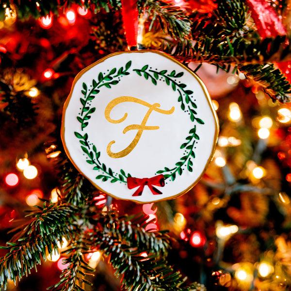 Pavilion Gift Company F 4" Monogram Ornament