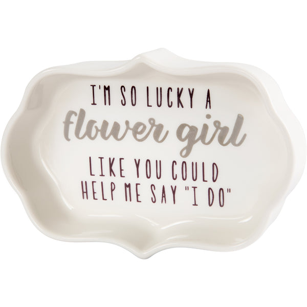 pavilion gift company Flower Girl 4" Trinket Dish