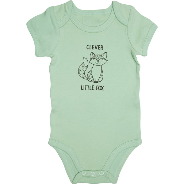 pavilion gift company Fox 6-12 Months Green Onesie