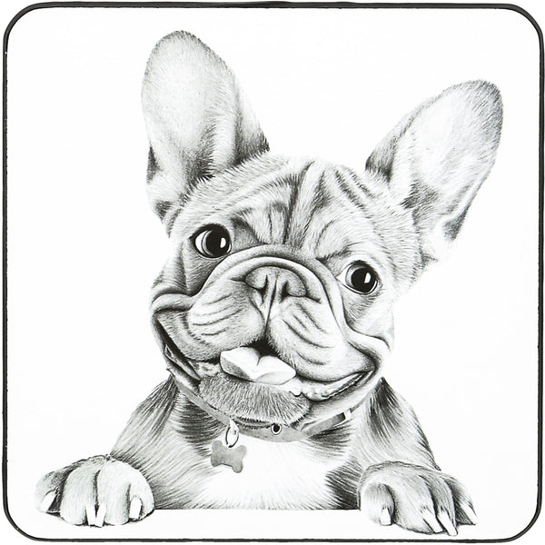 pavilion gift company Frenchie 4.25" Coaster