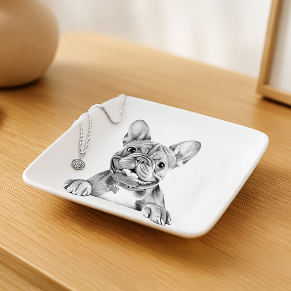 Pavilion Gift Company Frenchie 4.25" Keepsake Dish